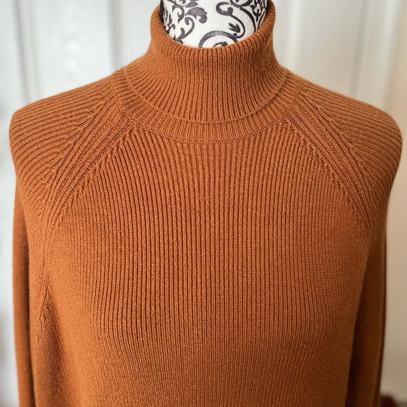 Zara Turtleneck Rib Pullover Women’s Sweater SZ L - Picture 2 of 7